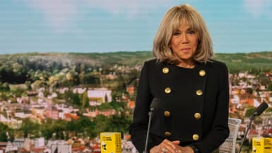 Brigitte Macron sur un plateau de télévision le 6 janvier 2025
