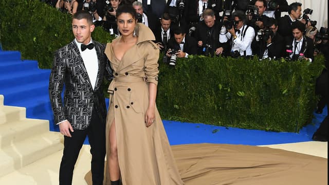 Priyanka Chopra et Nick Jonas au Met Gala en mai 2017