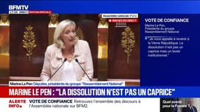 "La dissolution est pour lui une obligation", Marine Le Pen appelle Emmanuel Macron à dissoudre l'Assemblée nationale