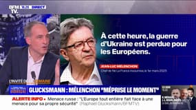 Soutien militaire à l'Ukraine: le discours de Jean-Luc Mélenchon "méprise ce moment extraordinairement important", réagit Raphaël Glucksmann (Place publique)