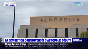 Nice: la démolition d'Acropolis vient de commencer