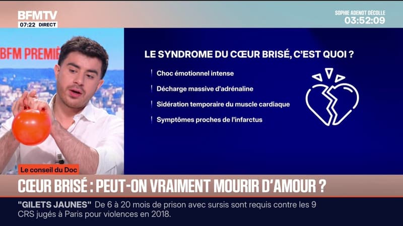 LE CONSEIL DU DOC - peut-on vraiment mourir d'un chagrin d'amour?