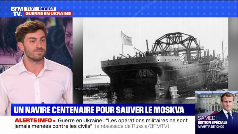 Un navire centenaire envoyé l'armée russe pour explorer l'épave du Moskva