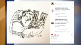 Des dessinateurs rendent hommage à Notre-Dame après l'incendie qui a ravagé le monument.