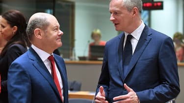 Les ministres des Finances allemand et français, Olaf Scholz et Bruno Le Maire.