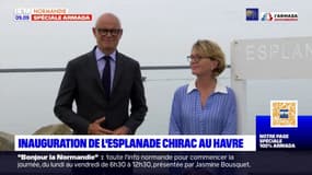 Le Havre: inauguration de l'esplanade Jacques-Chirac