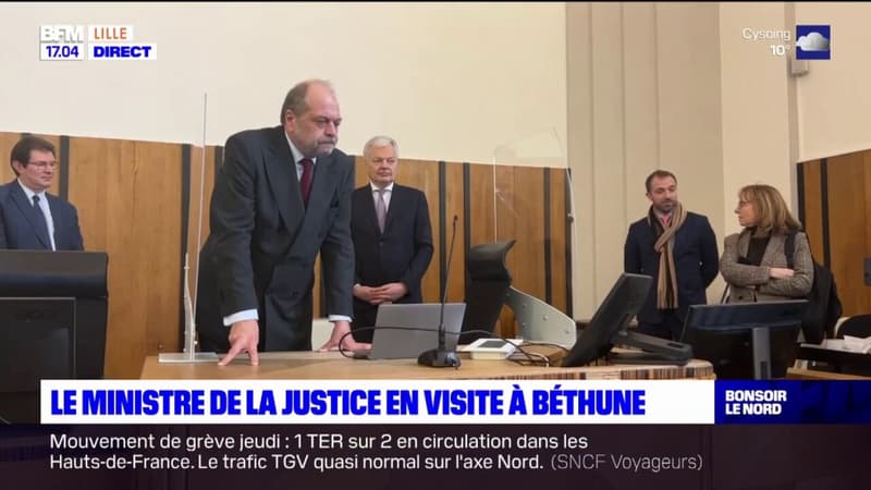 Pas-de-Calais: Éric Dupond-Moretti en visite à Béthune