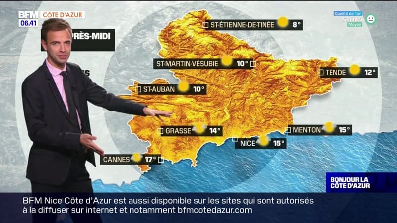 Météo Côte d’Azur: un ciel dégagé toute la journée malgré une matinée très fraîche, jusqu'à 17°C à Cannes