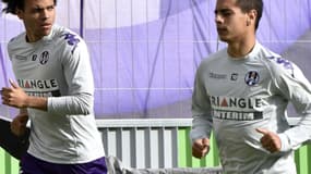 Martin Braithwaite avec Wissam Ben Yedder (à droite)