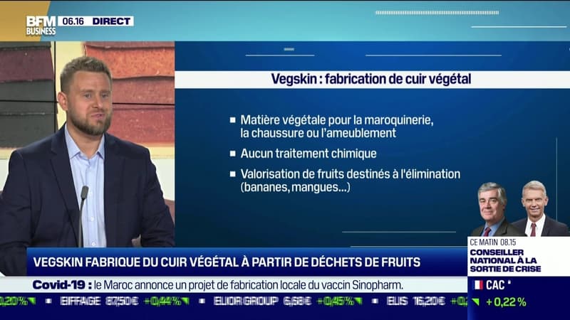 La pépite : Vegskin fabrique du cuir végétal à partir de déchets de fruits - 06/07
