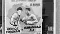 Une affiche du combat Ali-Foreman en octobre 1974 à Kinshasa