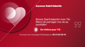 Message de Saint-Valentin, BFM DICI.