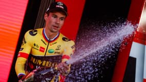 Le coureur cycliste slovène Primoz Roglic sur la Vuelta, le 19 août 2022