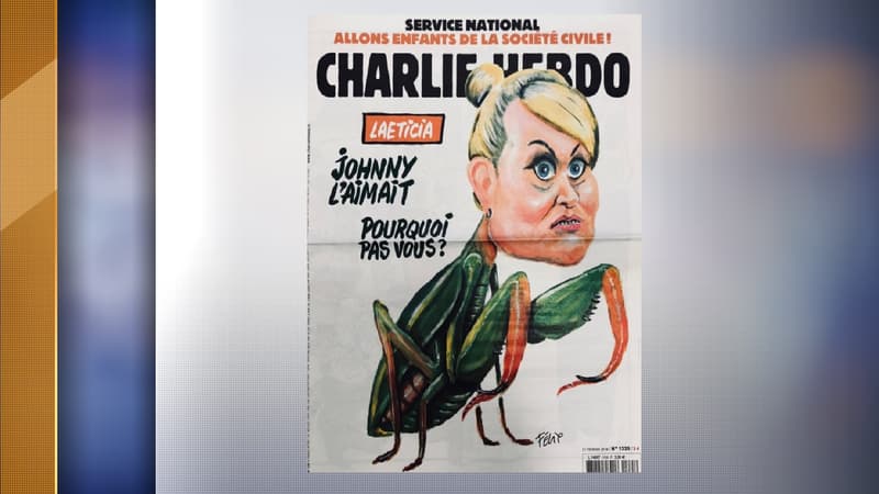 Laeticia Hallyday en une de "Charlie Hebdo"