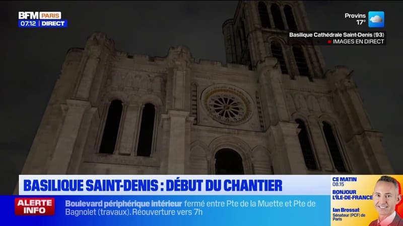 Basilique Saint-Denis: début du chantier de la flèche (1/1)