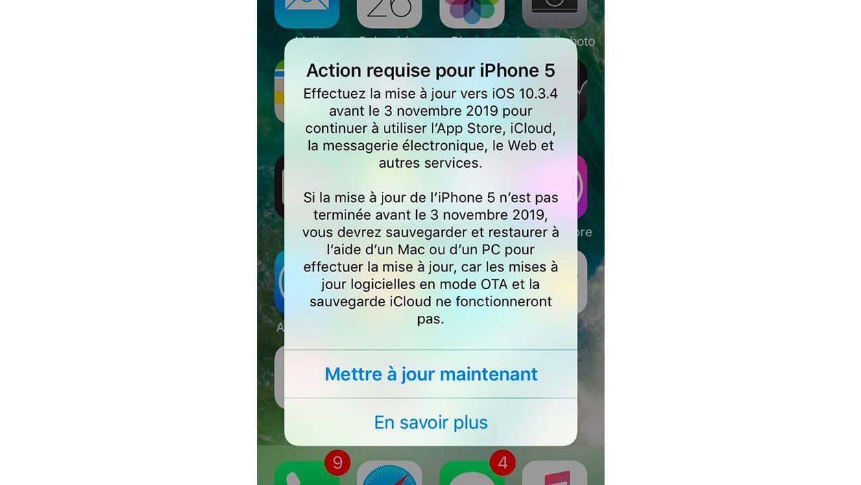 Vous Avez Un Vieil Iphone Une Mise A Jour Est Imperative