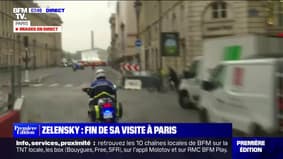 Volodymyr Zelensky prepares to leave Paris