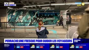 Perrache : une fresque pour guider les voyageurs