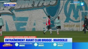 L'OM s'entraîne avant son déplacement à Bruges en Ligue des Champions
