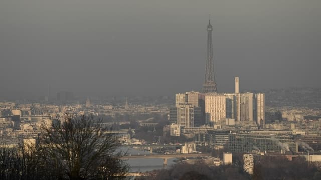 Le ciel parisien lors d'un pic de pollution