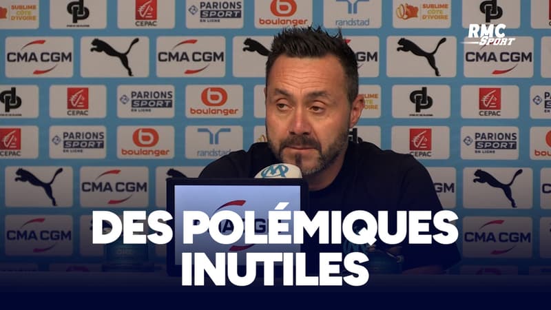 "Des gens ne veulent pas le bien de l'OM" tonne De Zerbi