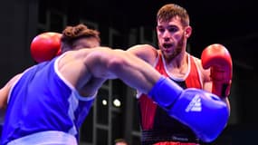 Mathieu Bauderlique au tournoi de présélection olympique, 4 février 2023