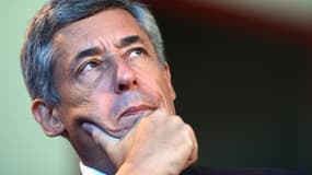 Henri Guaino le 15 septembre 2012 à Suresnes. Ancien conseiller de Nicolas Sarkozy, il a exprimé sa colère après les révélations sur les enregistrements de Patrick Buisson.
