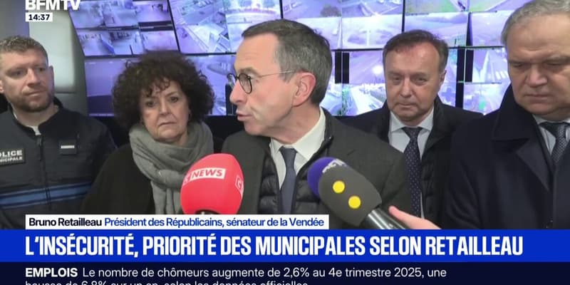 "La priorité pour les municipales, c'est la question de l'insécurité": Bruno Retailleau était dans les Yvelines en soutien aux policiers municipaux 
