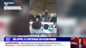 "Est-ce qu'on est prêts à mener l'intifada dans Paris?": les images de l'appel à l'intifada du fiché S Elias Imzalène, fondateur du média "Islam & Info" 