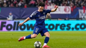 Vitinha lors du barrage aller Brest-PSG en Ligue des champions le 11 février 2025