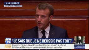 Macron devant le Congrès: "Je recevrai les 100 premières entreprises françaises durant ce mois afin de solliciter leur engagement dans les défis qui nous attendent"