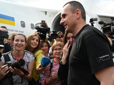 Oleg Sentsov à sa libération ce 7 septembre
