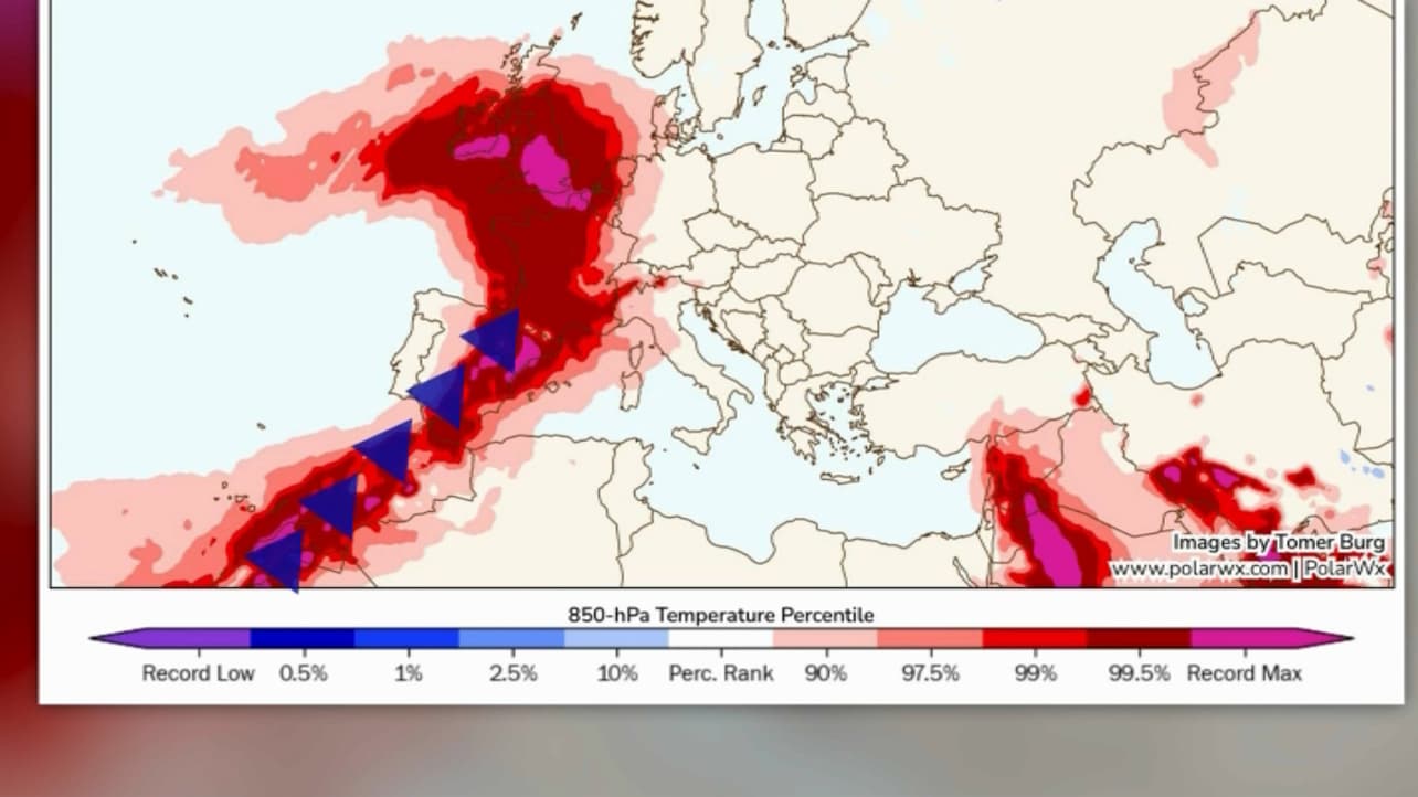 La "plume de chaleur" qui remonte vers la France cette semaine La "plume de chaleur" qui remonte vers la France cette semaine