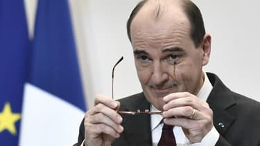 Le Premier ministre Jean Castex lors du point presse sur la situation épidémiologique le 25 février 2021.