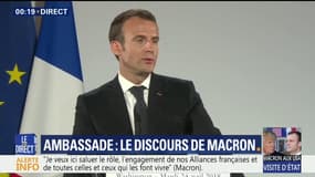"J'ai besoin de vous", dit Macron à la communauté française à Washington