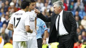 Alvaro Arbeloa avec Pepe et Carlo Ancelotti