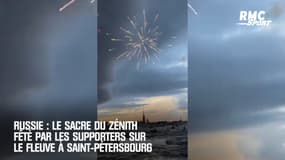Russie : Le sacre du Zénith fêté par les supporters sur le fleuve à Saint-Petersbourg