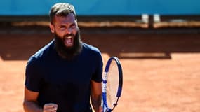 Le Français Benoît Paire lors de son match victorieux contre le Géorgien Nikoloz Basilashvili, à Madrid, le 4 mai 2021