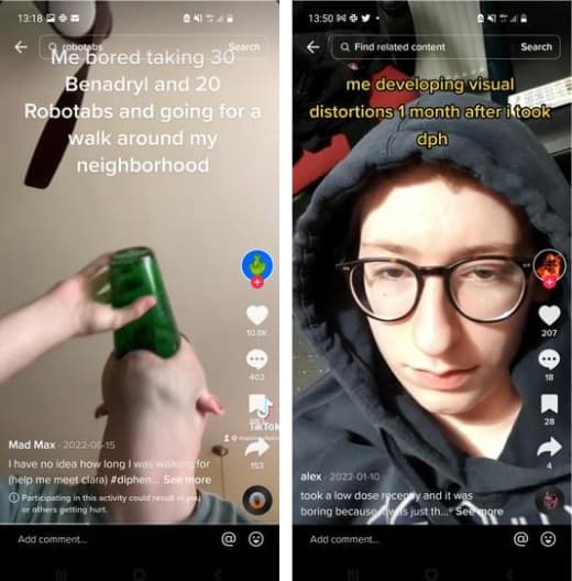 Sur TikTok, des internautes participent ou critique le "Benadryl challenge"