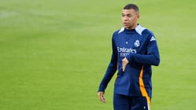 Kylian Mbappé à un entraînement du Real Madrid, le 11/01/2025