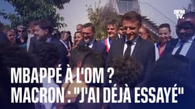 "J'ai déjà essayé, on n'y arrivera pas": Emmanuel Macron répond à des enfants qui veulent voir Mbappé à l'OM