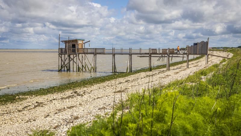 Un carrelet de pêche à Esnandes, en Charente-Maritime.
