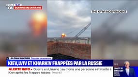 Kiev: "C'est un quartier résidentiel" qui a été touché par les frappes russes, affirme la députée Alona Shkrum