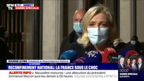Reconfinement: pour Marine Le Pen, "il va y avoir un problème d'acceptabilité par les Français"