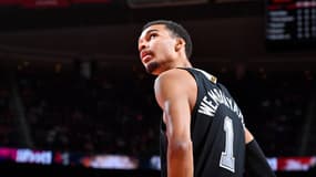 Victor Wembanyama lors de la 17e défaite consécutive des San Antonio Spurs face à Houston (93-82), le 11 décembre 2023