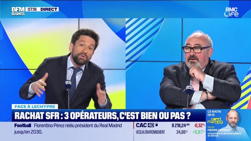 Emmanuel Lechypre face à Raphaël Legendre : SFR, retour à 3 opérateurs... bon ou mauvais ? - 08/06
