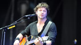 Bertrand Cantat sur la scène des Vieilles Charrues à Carhaix (Finistère) le 19 juillet 2014