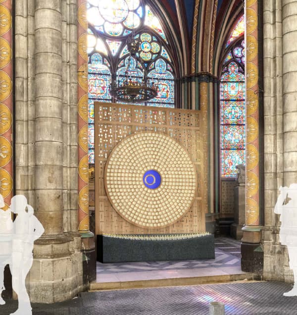 Mise en situation du projet de la châsse-reliquaire dans la cathédrale