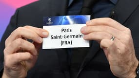 Le nom du PSG lors d'un tirage au sort de la Ligue des champions