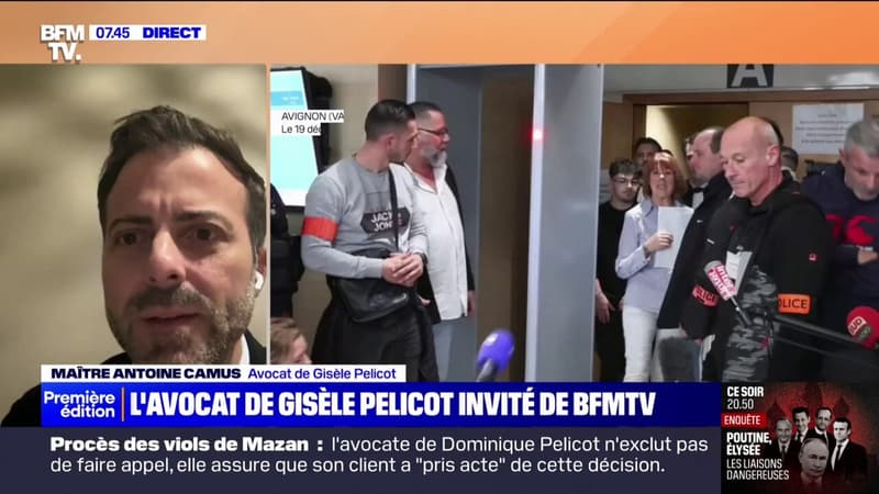 Il n'y a aucune peine qui lui restituera sa vie détruite, réagit l'avocat de Gisèle Pelicot, Antoine Camus, au lendemain du verdict du procès des viols de Mazan